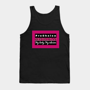 Pro Choice Republican (black on magenta) Tank Top